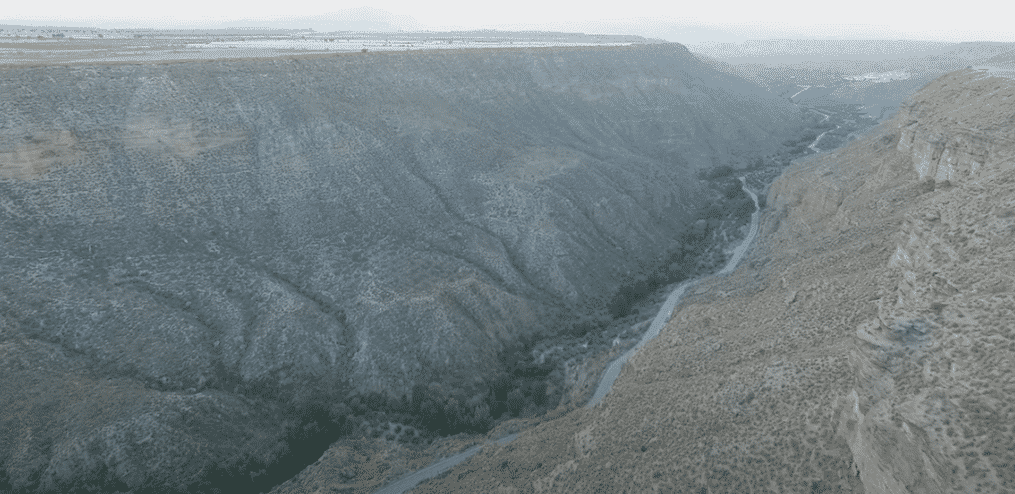 Cañón del rio Gor en el parque megalítico de gorafe